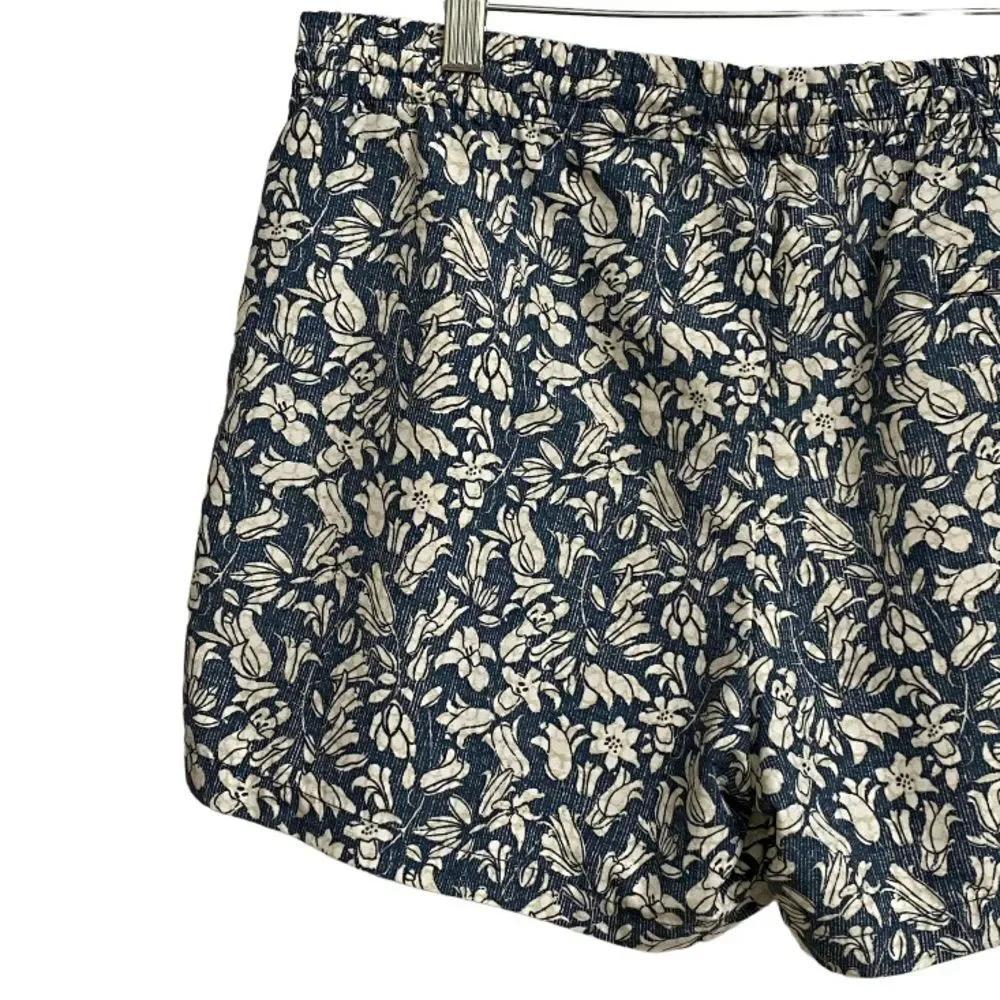 Club Monaco Tailored Fit Men's Floral Swim Trunks Sz M Blue Summer Beach Coastal - Picture 11 of 16